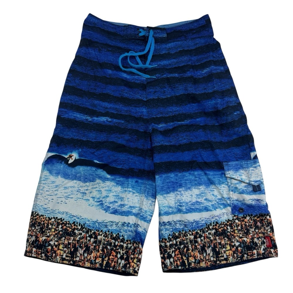 VTG Mossimo Supply Co. Youth Boys Sz XL Boys Long Inseam Board Shorts Waves Surf